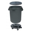 32 Gallon Outdoor Indoor Trash Can Garbage Bin with Casters Base(ST121-Y)